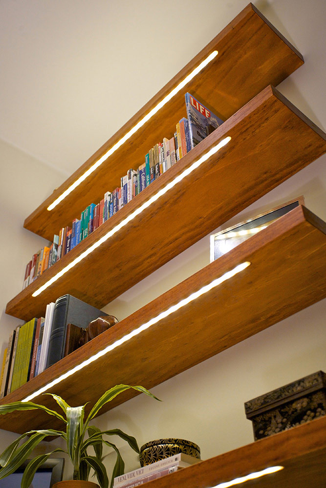 Nearly Invisible Shelf Lighting Diode Led, Led Bookcase Lighting Ideas